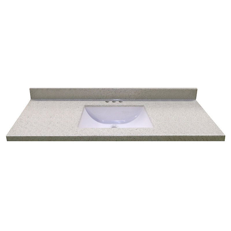 Plateau de meuble-lavabo simple 61 po, Dune