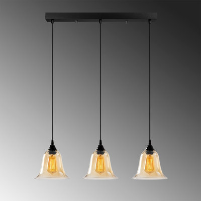 3 - Light Black Kitchen Island Pendant
