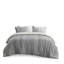 Ensembles de literie en jacquard de coton gris moderne, grand édredon pour chambre à coucher