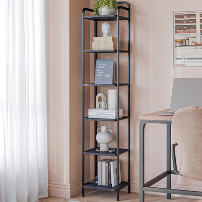 6 Tier Narrow Bookcase