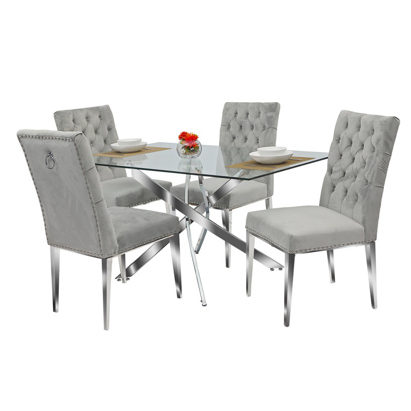 Ensemble repas pour 4 personnes Mardi, Gris