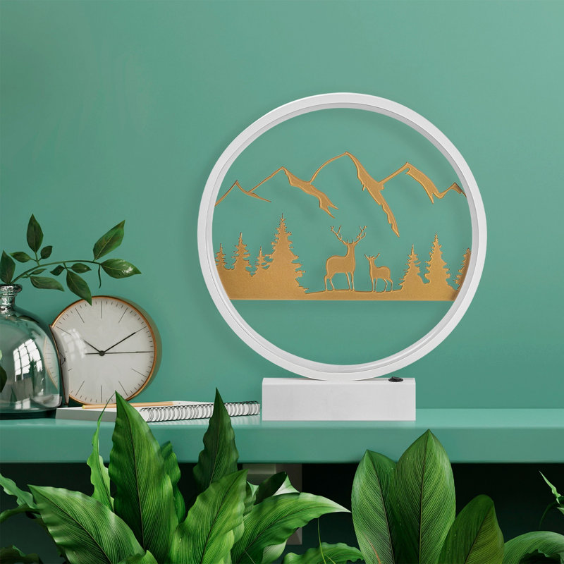 Lampe de table, Or blanc