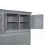 Grand lit escamotable mural avec armoires, gris-1278963703