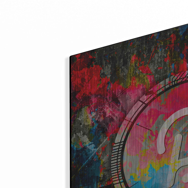 «DOT Polkadot Crypto Coin», art mural en métal, H 24 po x l 24 po