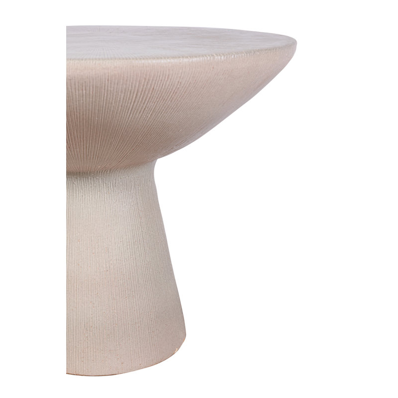 Sunburst Outdoor Round Side Table, Olive Semi Gloss