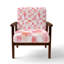 Chaise rembourrée Patchwork - rose et blanc-2108577789