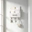 Organisateur de courrier mural avec porte-clés, trieur de courrier décoratif en bois avec crochets pour entrée, couloir, cuisine, salon