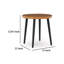 Table de bout ronde Izon, design moderne, métal brun noir 22 pouces