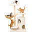 Arbre à chat à plusieurs niveaux avec branche en bois véritable pour chat avec grange à 2 étages, perchoir mou, bol de tissage en paille rustique, lits pour chat, poteaux à griffer et poteau en sisal-1352651149