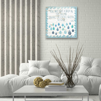 «Coastal Inspire IV» par Grace Popp, art mural en verre acrylique