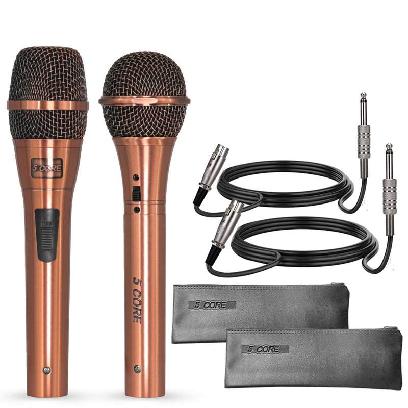 Microphone dynamique à 5 cordes cardioïde portatif paire XLR pour micro karaoké