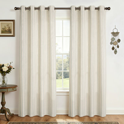 Paire de rideaux semi-transparents avec œillets Farmhouse
