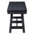 Black 6-Piece Rectangular Trestle Dining Table Set