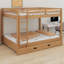 Lit superposé en bois avec échelle intégrée, lit gigogne sous le lit, structure en bois robuste-1774332544