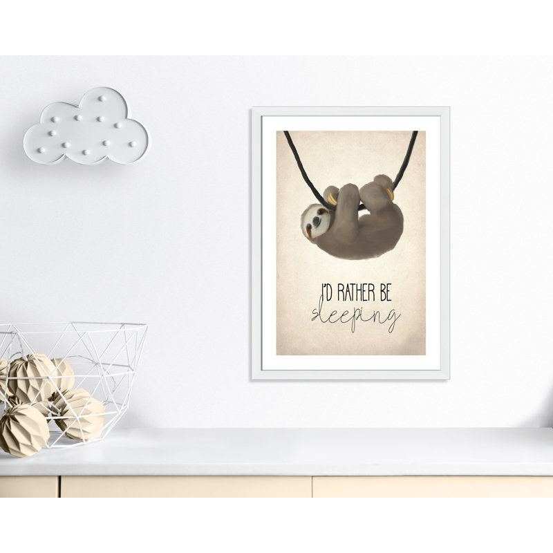 «Sleeping», art encadré, H 36,5 po x l 26,5 po x P 0,63 po, Cadre blanc