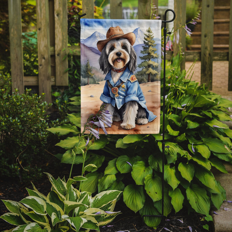 Drapeau Cowboy Welcome Garden, Terrier tibétain