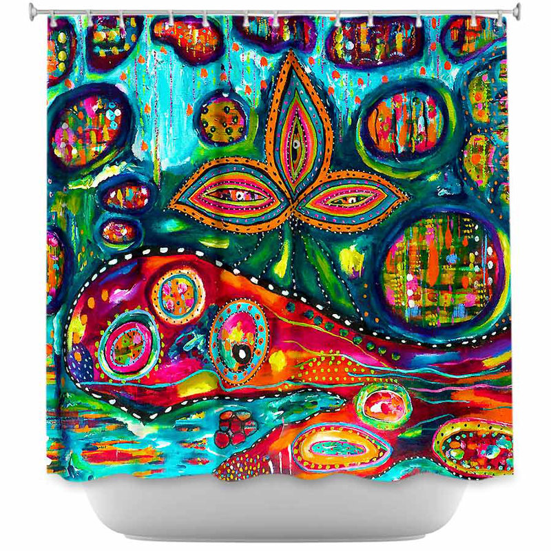 Rideau de douche simple baleinee wonderland