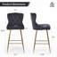 Maghull Upholstered Counter Stool with Metal Frame-71939498