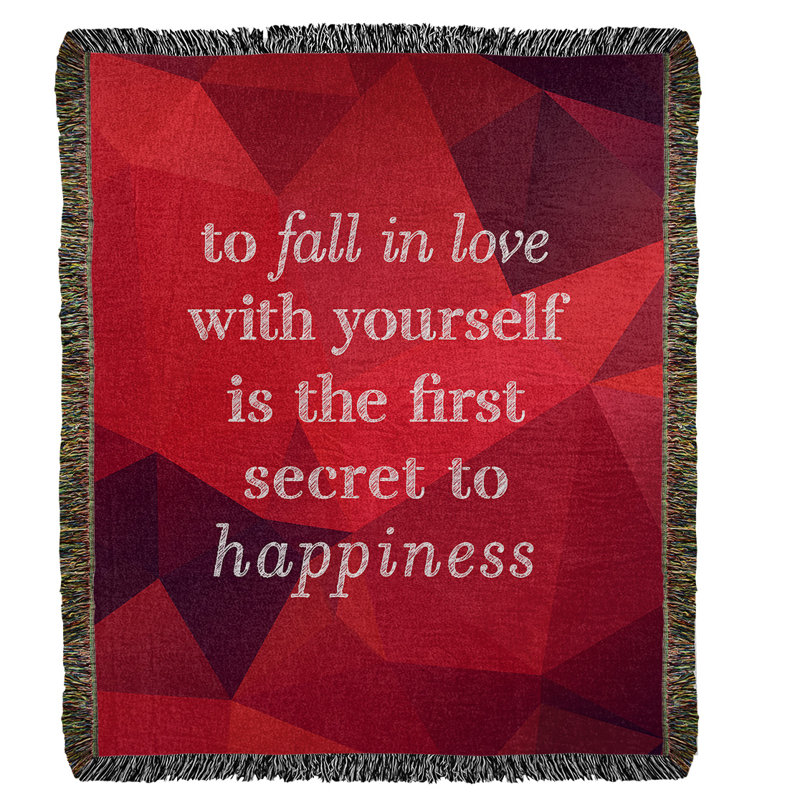 Hand Woven Throw Blanket, 60" L x 50" W, Ruby