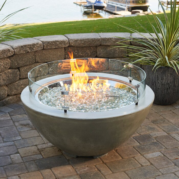 The Outdoor GreatRoom Company Cove Concrete Propane/Natural Gas Fire ...