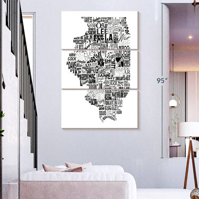 Aliaz Illinois Map Typography
