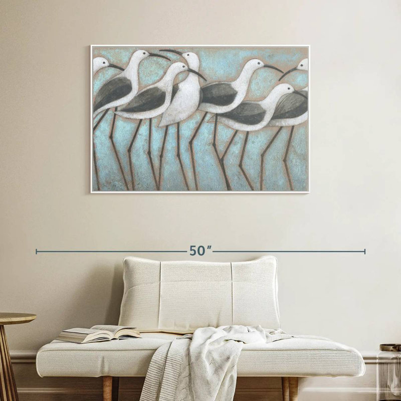 Défilé côtier, Cadre flottant blanc, 40 po x 27 po