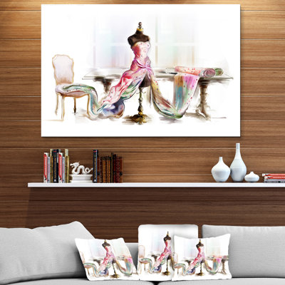Dressed Tabletop Mannequin - Unframed Painting on Metal