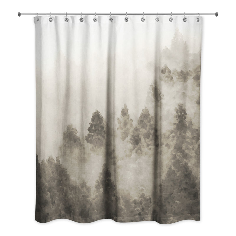 Rideau de douche simple Kimoralee, Beige