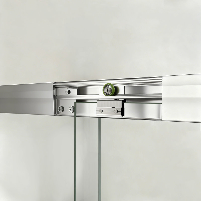 56-60 In. W X 72 In. H Double Sliding Shower Door, Semi-frameless Bypass Bathroom Sliding Door With 1/4" (6mm) Tempered Glass For Walk-in Shower, Chrome