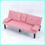 Canapé-lit convertible 2 places 67 pouces en PVC rose avec porte-gobelet 67 pouces - Compact pour appartements, dortoirs et amp; Petits bureaux, style moderne