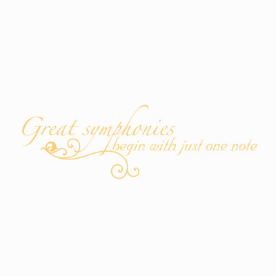 Adhésif décoratif «Great symphonie commencer par une seule note»