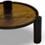 Table gigogne Abela - verre coulé ambre