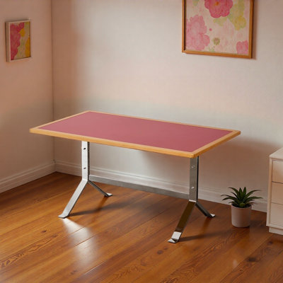 Creative Bright Red Rectangular Writing Desk