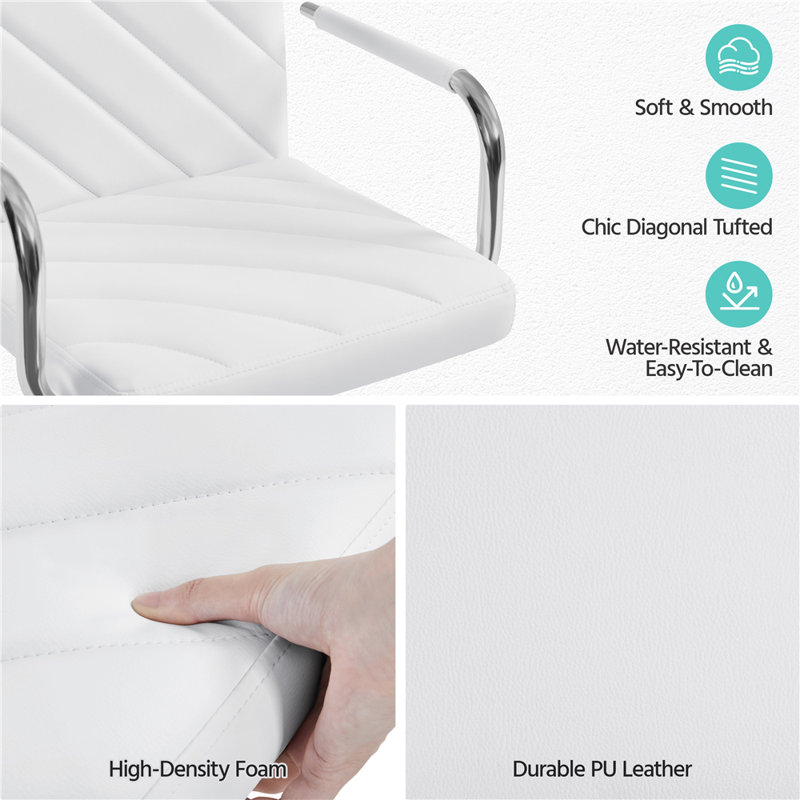 Height Adjustable Swivel Bar Stool , White, Yes