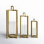 3 Piece Iron Tabletop Lantern Set