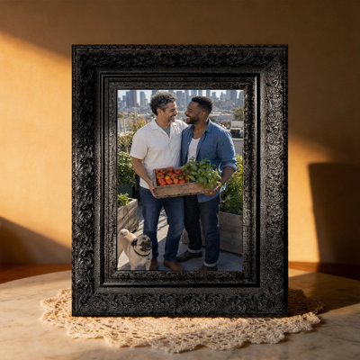 Black 1PC 5" x 7" Heritage Style Picture Frame with Photo Protector