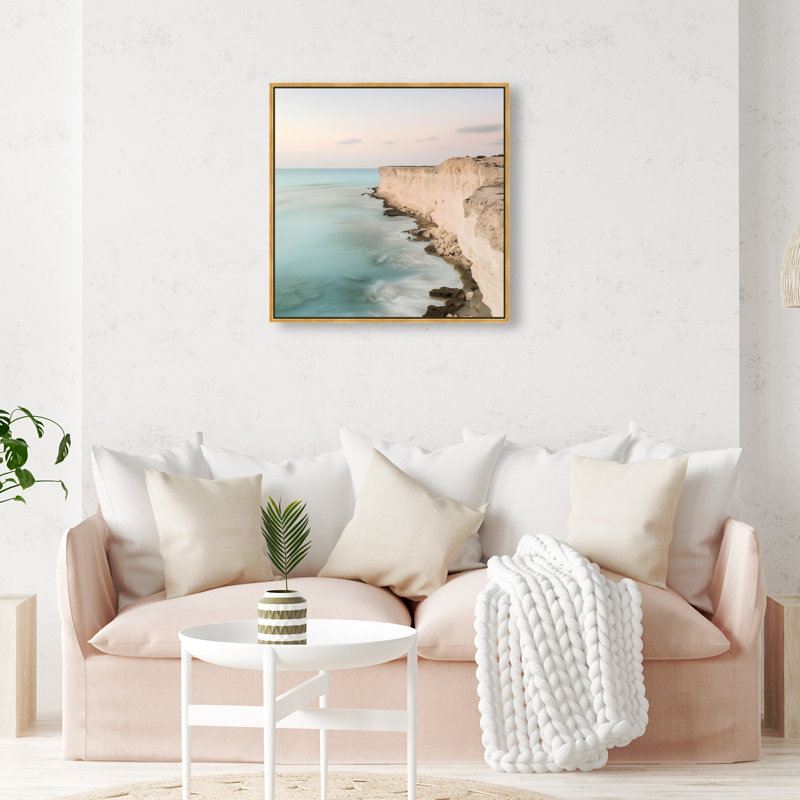 Coastal Edge I Print by Oliver Gal, 31" H x 31" W, Gold Floater Frame