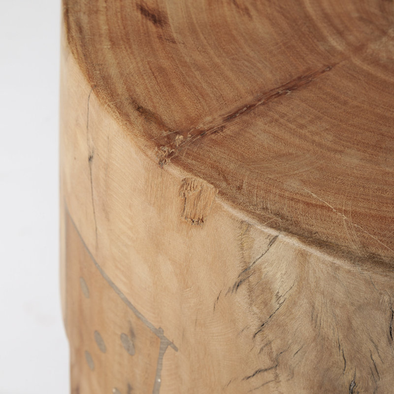 Solid + Manufactured Wood Accent Stool