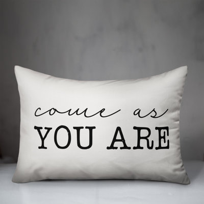 Textual Outdoor Throw Pillow