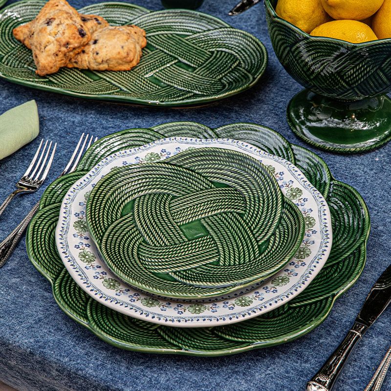 Le Panier Mystic Knot Charger/Platter, Basil