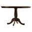Table de salle à manger avec piédestal et à rallonge en bois massif Ingbert-21188985