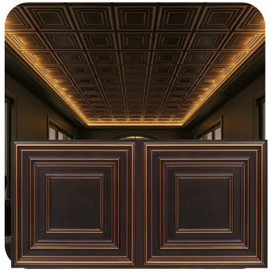 Schoolhouse Drop-In Or Glue-Up PVC Ceiling Tile