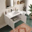 Meuble-lavabo mural avec lavabo en céramique