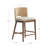 Bohemian Upholstered Bar Stool With Seagrass Back-621320815