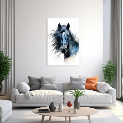 «Majestic Horse Watercolor Contemporary Horse», reproduction d'art murale