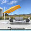 Parasol carré jaune en polyester 8 pi avec base et rotation à 360 °-373229229-373229231