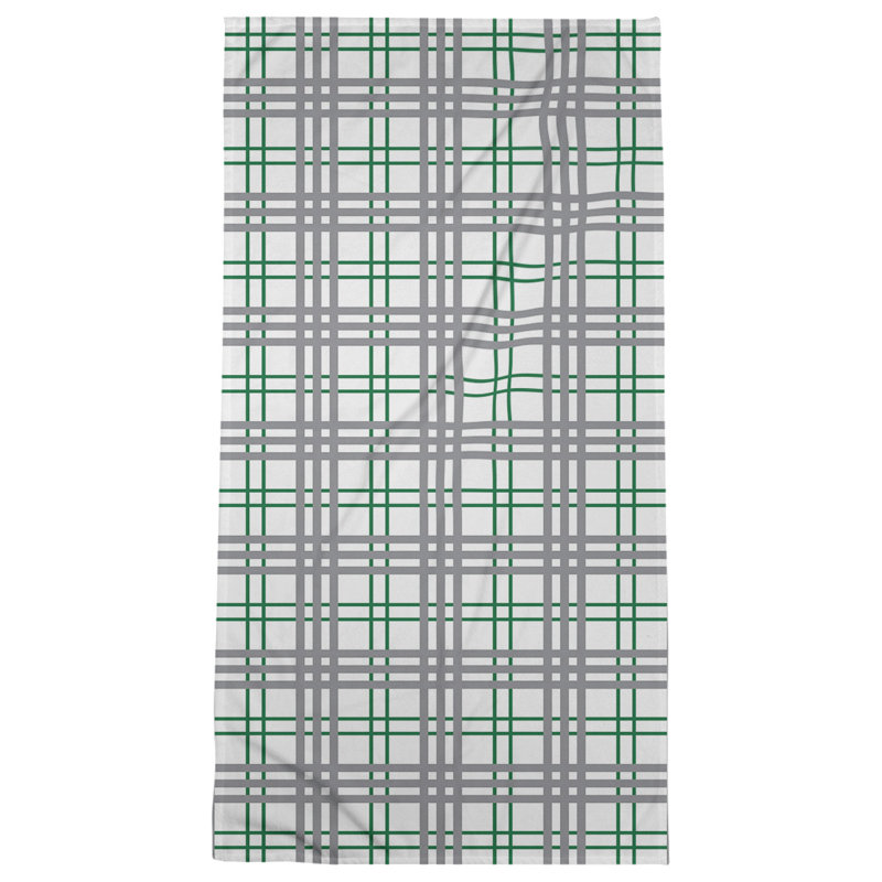 Serviette de bain de luxe Philadelphia football, Blanc / vert / argent, Microfibre