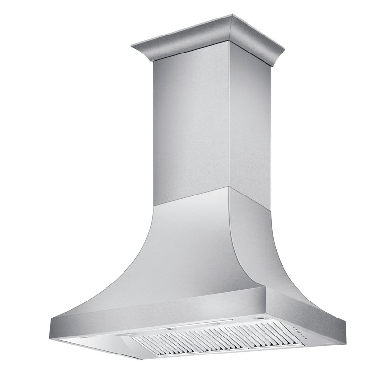 Hotte murale à conduit ZLINE Designer Series, Acier inoxydable satiné, L 48 po