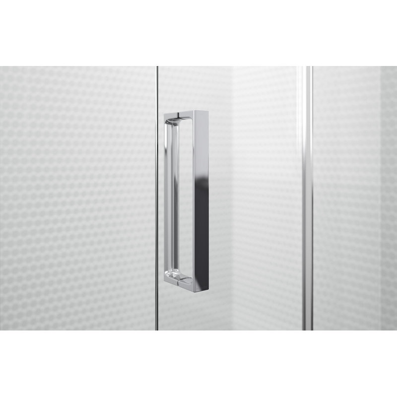 Aerie Pivot Shower Door Thick Crystal Clear Glass