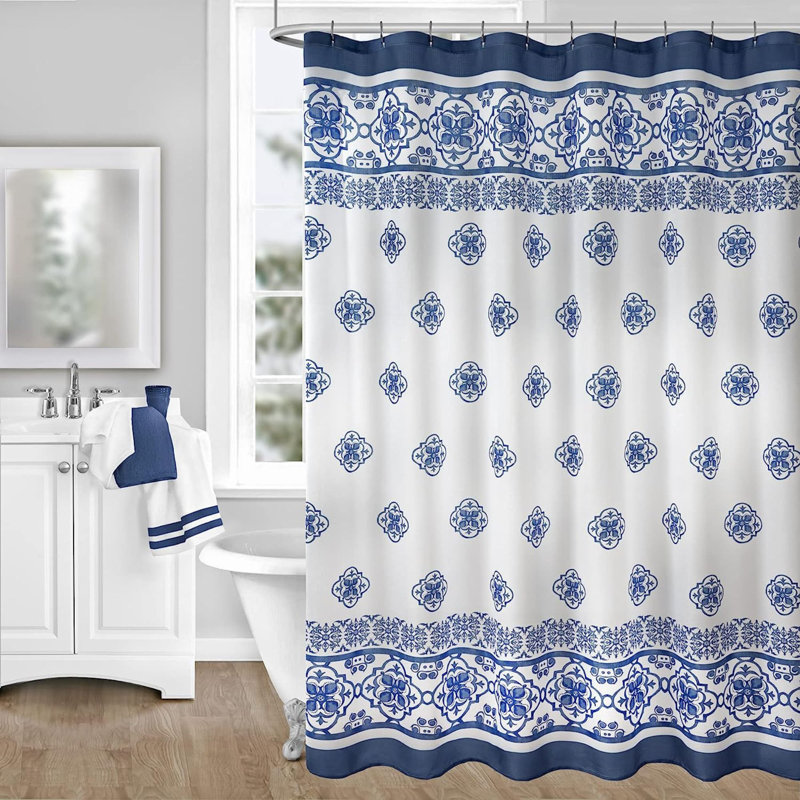 Rideau de douche Guven, Bleu